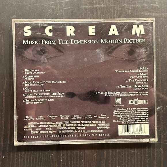 Scream – Original Motion Picture Soundtrack (1996, TVT Soundtrax) - Picture 3 of 3